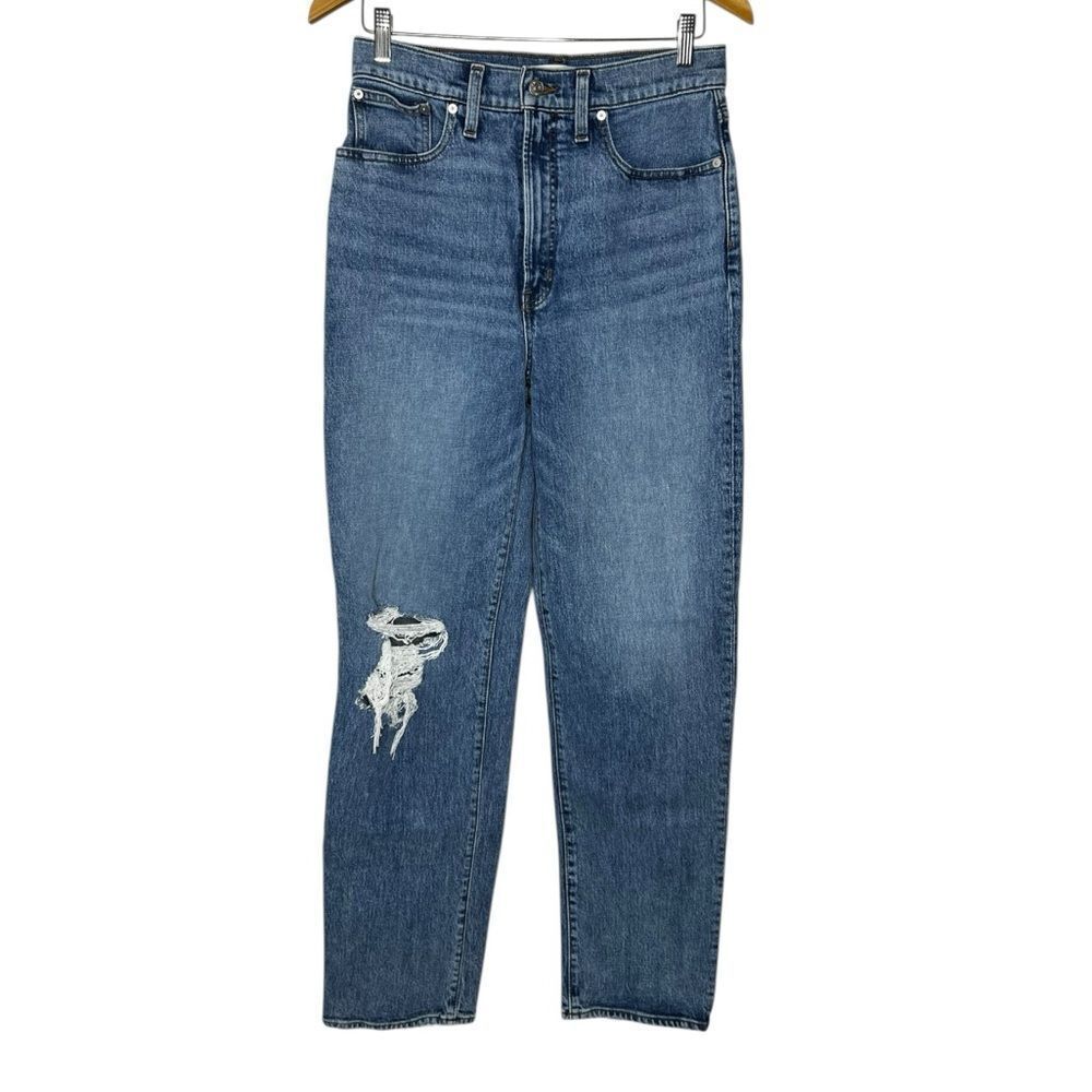 Madewell 28 Tall The Perfect Vintage Straight Distressed Jeans